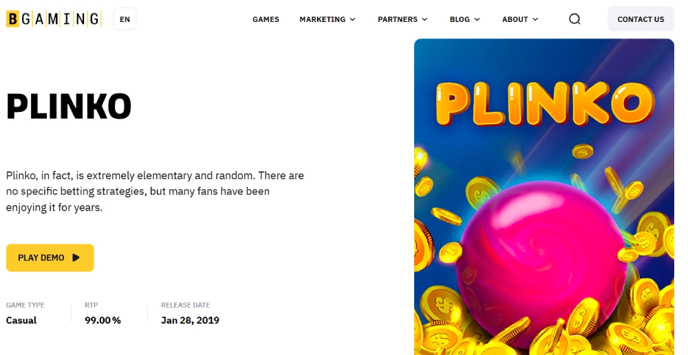 Гра «Плінко» основні характеристики