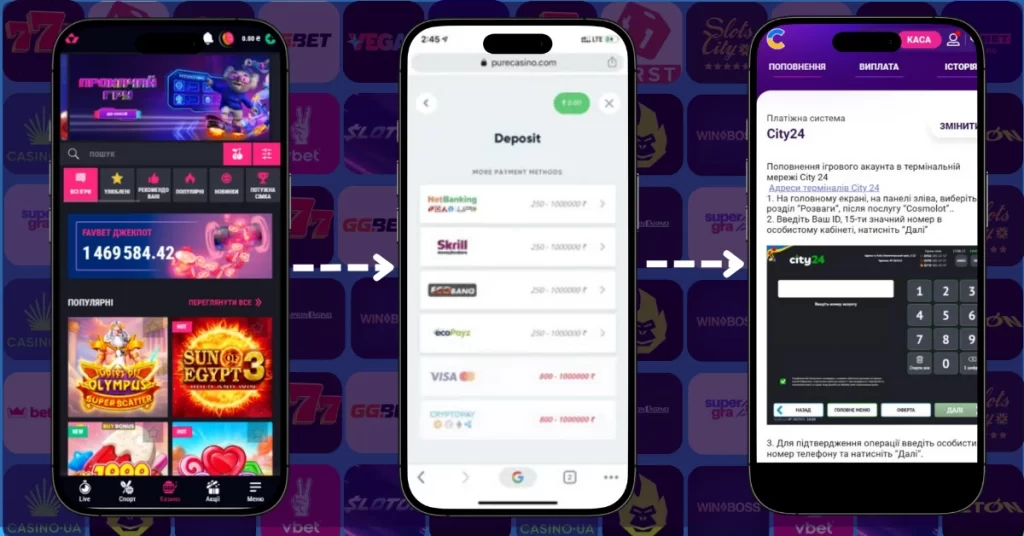 казино з поповненням рахунку з мобільного